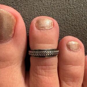 Silpada Sterling 925 Rope Toe Ring Sz 2.75